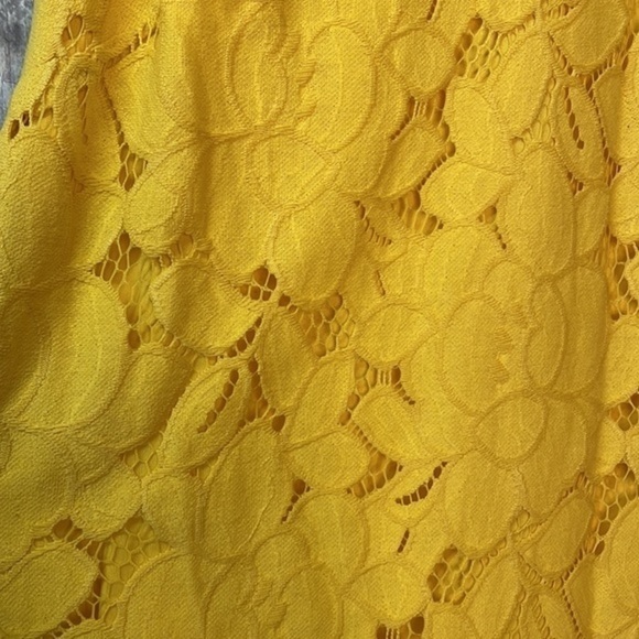 MONTEAU golden yellow flutter cap sleeve dress. Fully lined. Size medium. EUC - Picture 3 of 11